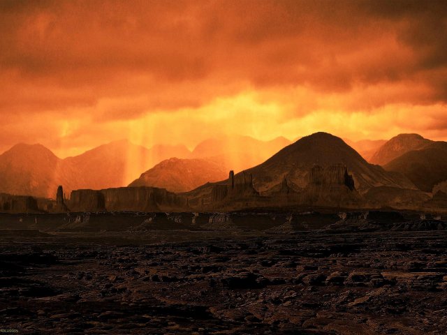 Gewaltige Regengüsse begleiten die Terraformung des Mars.