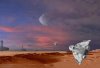 Ein Induktoren-Array bei den Elaver Valles auf dem Aurorae Planum. Ein künstliches Magnetfeld soll die Marsatmosphäre vor der Molekülaufspaltung des Sonnenwindes schützen.