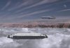 Zwei Shuttles über den Nebelbänken des morgendlichen Buvinda Vallis